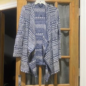 Lucky brand cardigan blue and white